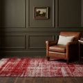 Red Turkish rug in a styled room