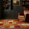 Red Turkish rug in a styled room