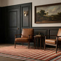 Red Turkish rug in a styled room