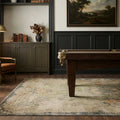 Red Turkish rug in a styled room