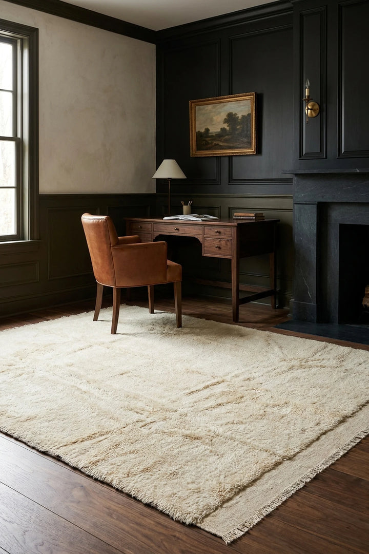 Sheepy High Pile area rug in a study
