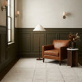 Silver Gray Shaggy Wool area rug in a living room