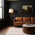 Terracotta Shaggy area rug in a living room