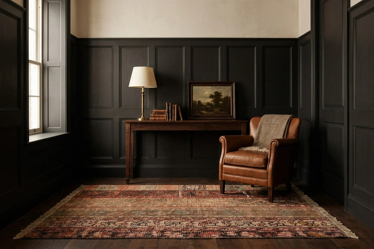 Brown Turkish doormat in a styled room