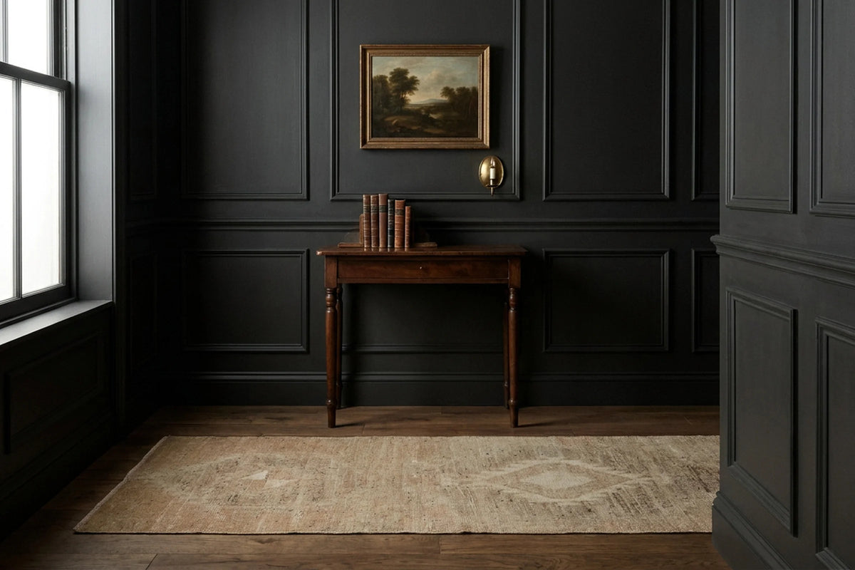 Brown Turkish doormat in a styled room