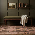 Pink Turkish doormat in a styled room