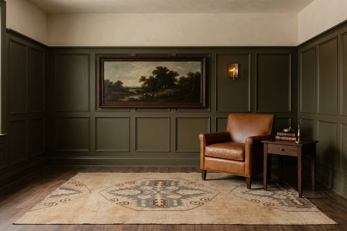 Beige Turkish doormat in a styled room