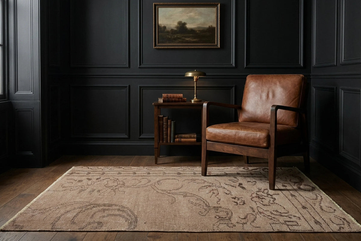 Beige Turkish doormat in a styled room