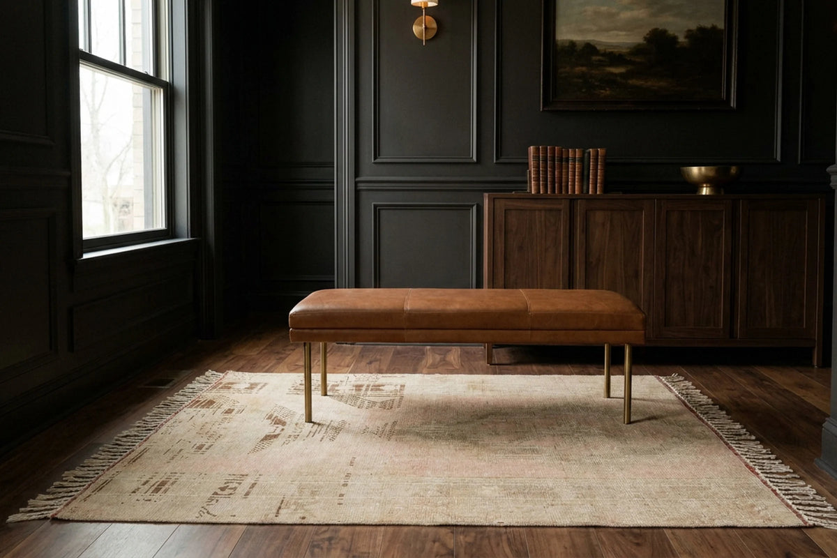 Beige Turkish doormat in a styled room
