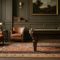 Orange Turkish doormat in a styled room