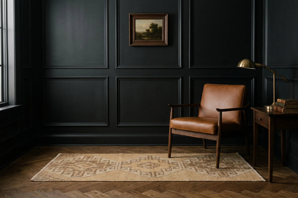 Beige Turkish doormat in a styled room