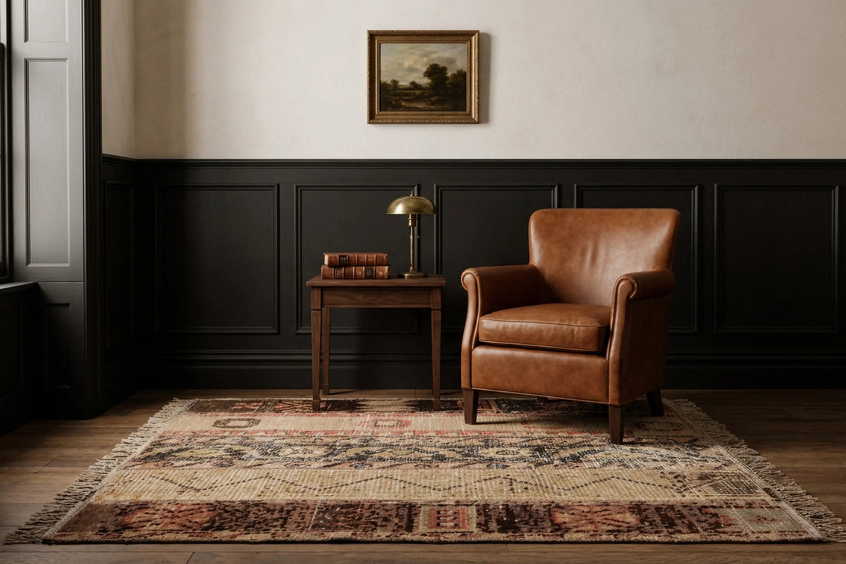 Beige Turkish doormat in a styled room