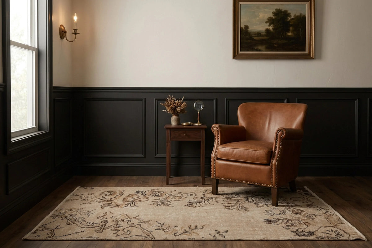 Beige Turkish doormat in a styled room