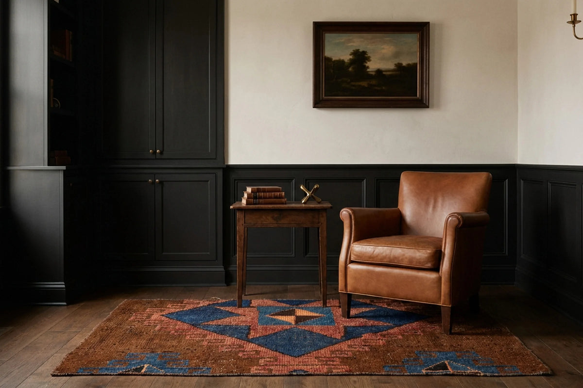 Brown Turkish doormat in a styled room