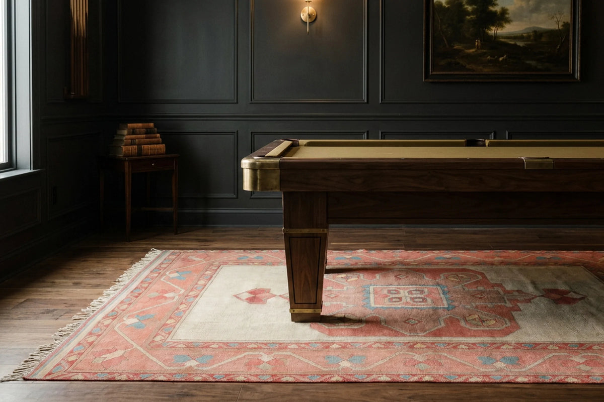Turkish rug in a styled room