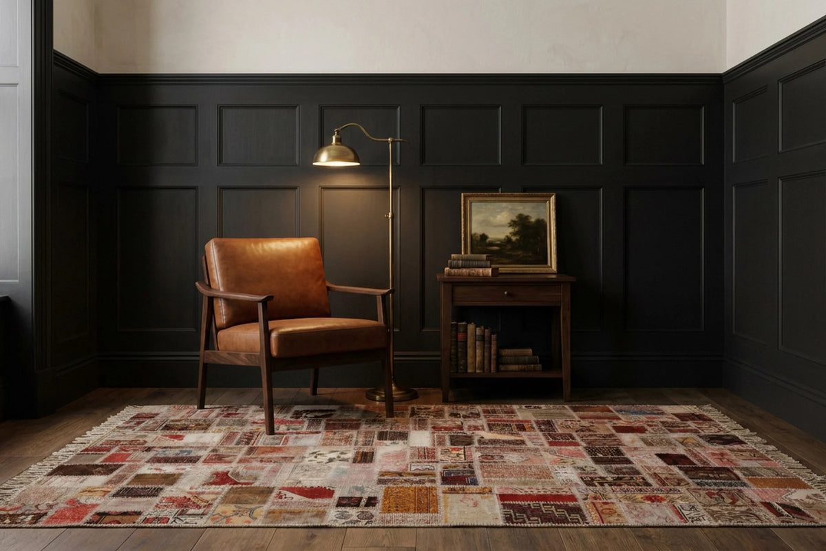 Turkish rug in a styled room