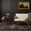 Purple Turkish rug in a styled room