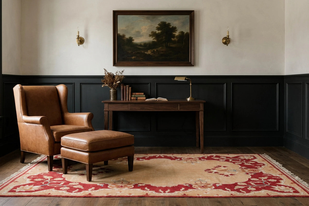 Turkish rug in a styled room