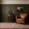 Orange Turkish rug in a study