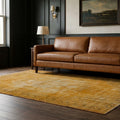 Orange Turkish rug in a styled room