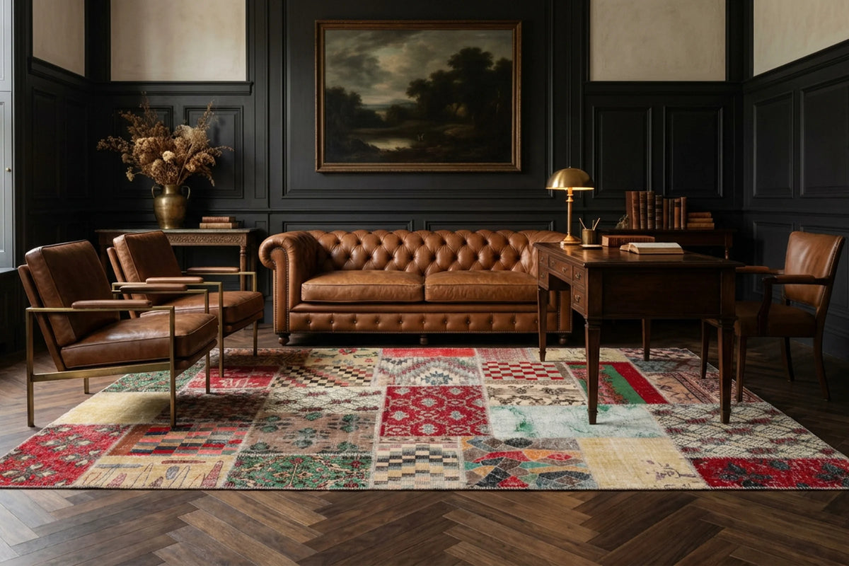 Turkish rug in a styled room