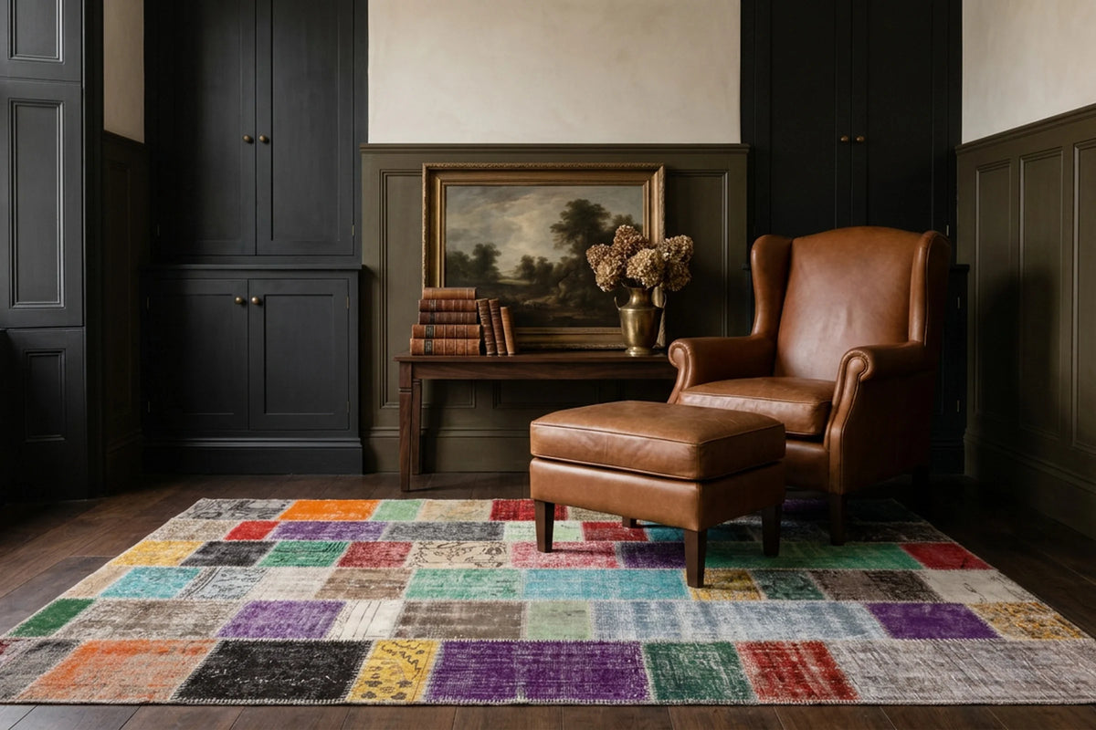 Turkish rug in a styled room