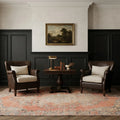 Orange Turkish rug in a styled room