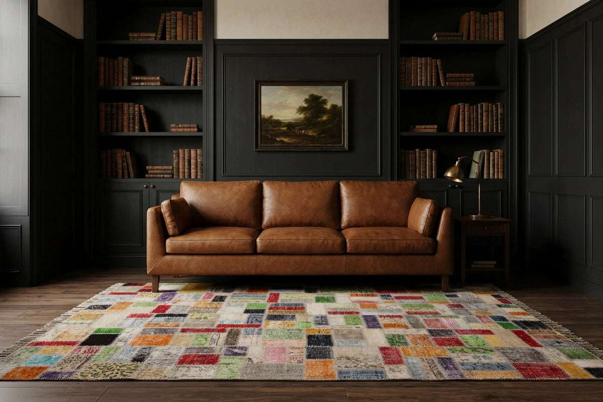 Turkish rug in a styled room