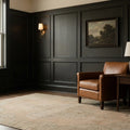 Orange Turkish rug in a styled room