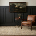 Orange Turkish rug in a styled room