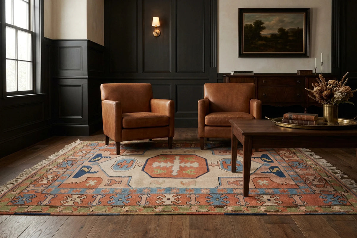 Turkish rug in a styled room
