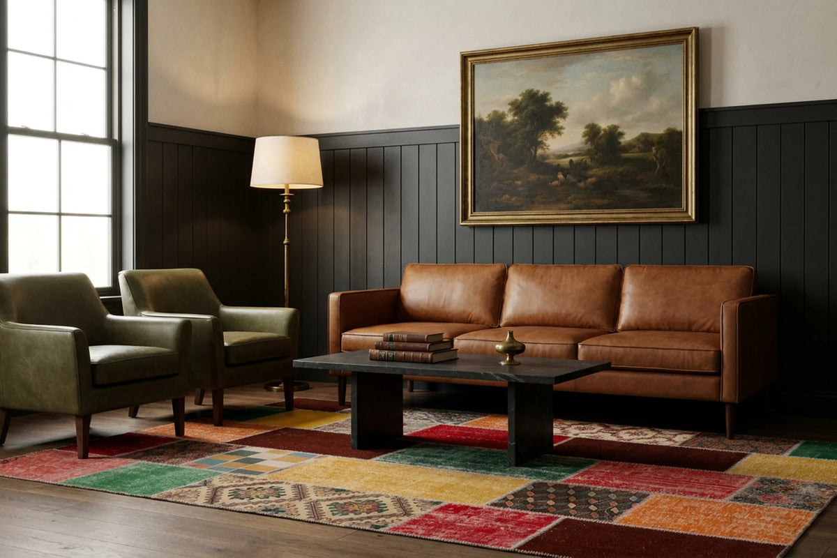 Turkish rug in a styled room
