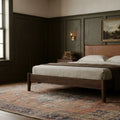 Orange Turkish rug in a styled room