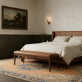 Orange Turkish rug in a styled room