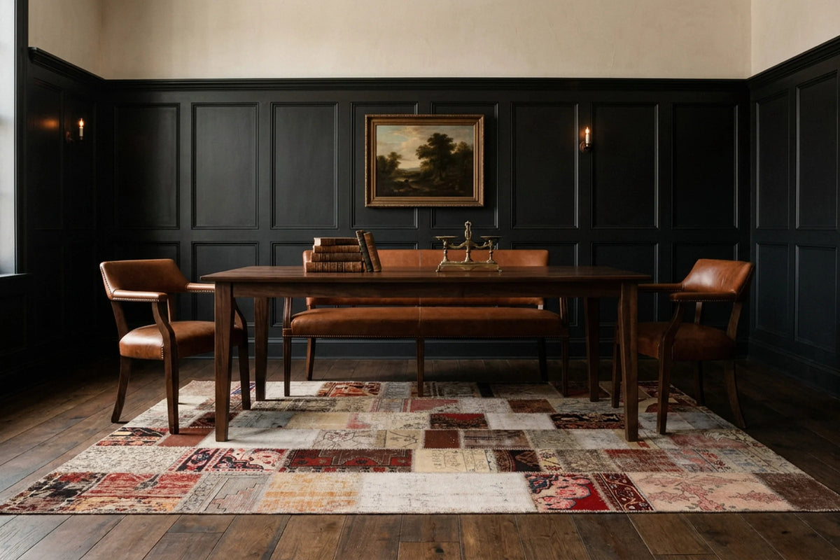 Turkish rug in a styled room