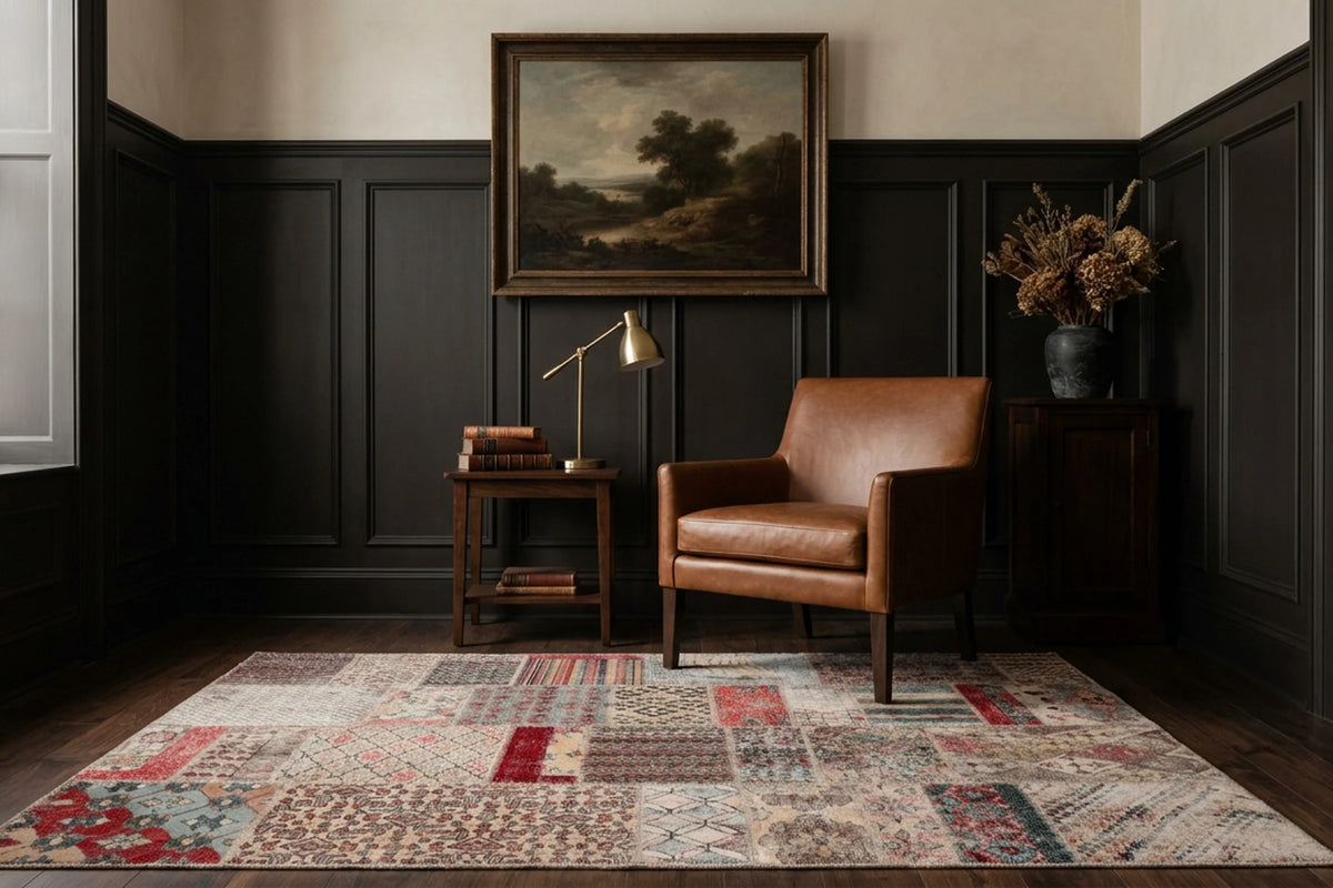 Turkish rug in a styled room