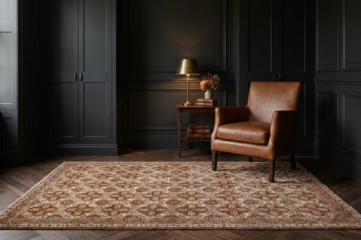 Turkish rug in a styled room
