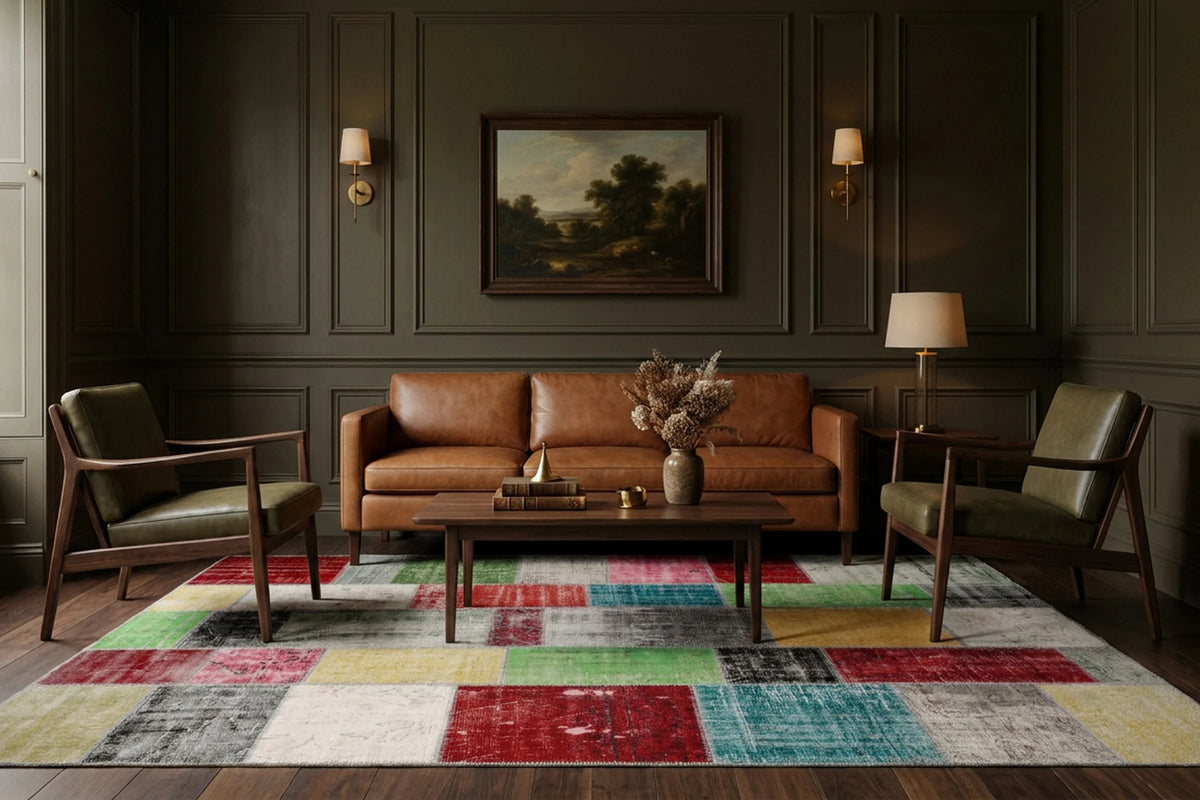 Turkish rug in a styled room