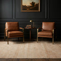 Orange Turkish rug in a styled room