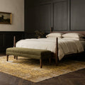 Yellow Turkish rug in a styled room