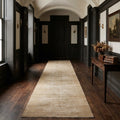 Beige Turkish runner rug in a styled room