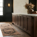 Brown Turkish runner rug in a kitchen
