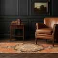 Orange Turkish runner rug in a styled room