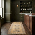 Beige Turkish runner rug in a styled room