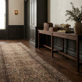 Beige Turkish runner rug in a styled room