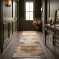 Beige Turkish runner rug in a styled room