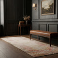 Beige Turkish runner rug in a styled room