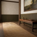 Beige Turkish runner rug in a styled room