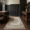 Beige Turkish runner rug in a styled room