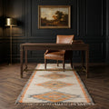 Turkish runner rug in a study